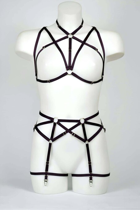 Göğüs ve Jartiyer Kemerli Seksi Harness - APFT161 - 1