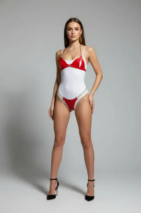 Gümüş Kadın Kemer Zincir Detaylı İnce Vücut Aksesuarı - APFT1424 - Angels Passion (1)