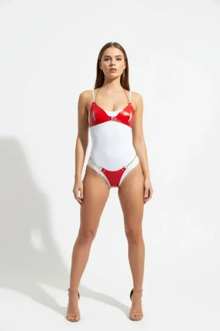 Gümüş Kadın Kemer Zincir Detaylı İnce Vücut Aksesuarı - APFT1424 - 3