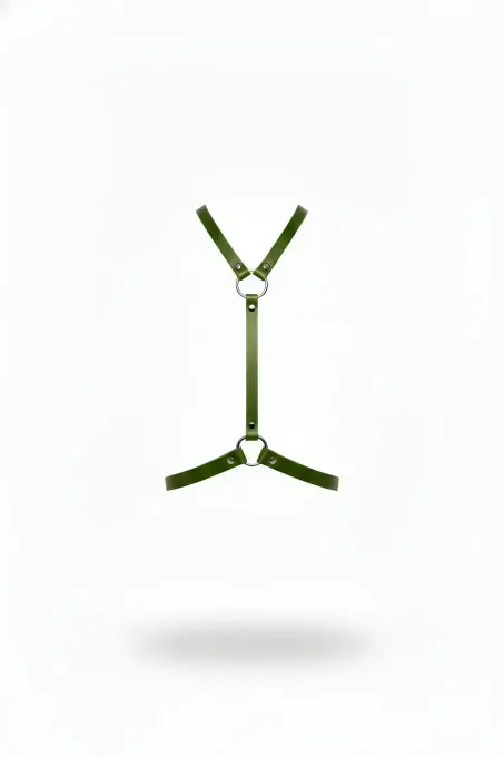 Haki Kadın Kemer Deri O Halka Detaylı Vücut Aksesuarı - APFT581 - 1