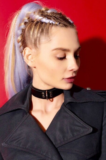 Kadın Ayarlanabilir Cool Şık Deri Choker Tasma - APFT682 - 1