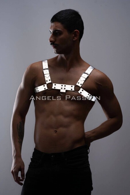 Karanlıkta Parlayan - Reflektörlü Erkek Göğüs Harness, Erkek Partywear - APFTM149 - 4