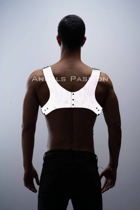 Karanlıkta Parlayan - Reflektörlü Pantolon Askısı, Erkek Göğüs Harness - Reflektörlü Clubwear - APFTM135 - 6