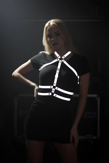 Karanlıkta Parlayan Şık Göğüs Harness, Harness Patywear - APFT218 - 1