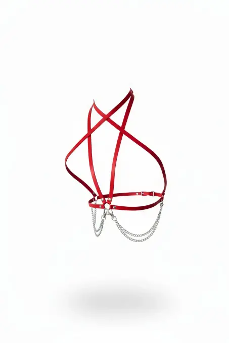 Kırmızı Kadın Kemer Çapraz İnce Bantlı Bel Aksesuarı - APFT52 - 1