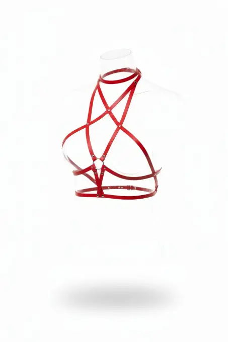 Kırmızı Kadın Kemer Deri Vücut Aksesuarı - APFT180 - 1