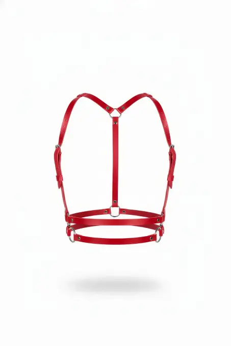 Kırmızı Kadın Kemer Halka Detaylı Vücut Aksesuarı - APFT210 - 1