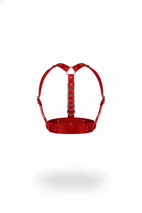 Kırmızı Kadın Kemer Halka Detaylı Vücut Aksesuarı - APFT976 - 1