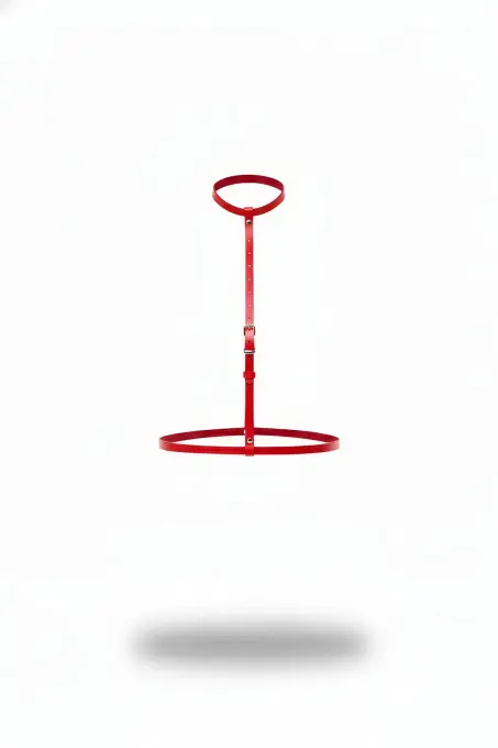 Kırmızı Kadın Kemer İnce Deri Tokalı Vücut Aksesuarı - APFT188 - 1