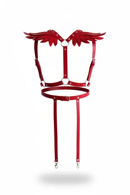 Kırmızı Kadın Kemer Kanat Detaylı Omuz Vücut Aksesuarı - APFT642 - 1