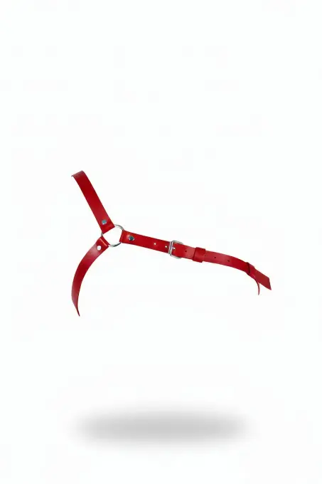 Kırmızı Kadın Kemer Metal Halka Detaylı Vücut Aksesuarı - APFT132 - 1