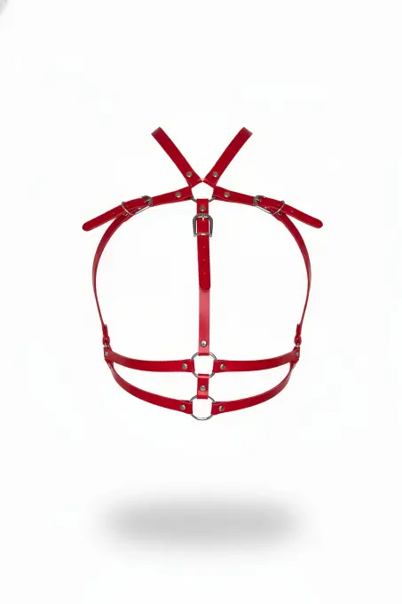 Kırmızı Kadın Kemer O Halka Detaylı Vücut Aksesuarı - APFT728 - 1