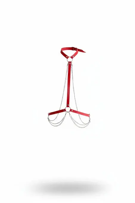 Kırmızı Kadın Kemer Suni Deri Halka Detaylı Gövde Aksesuarı - APFT5 - 1