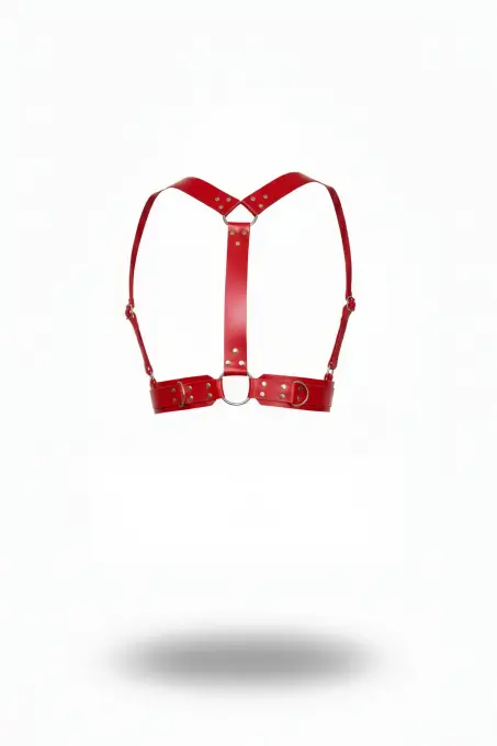 Kırmızı Kadın Kemer Suni Deri Omuz Detaylı Vücut Aksesuarı - APFT631 - 1