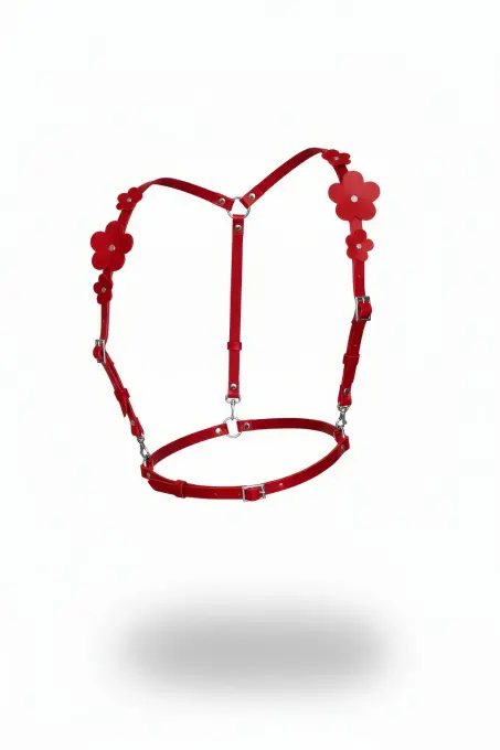 Kırmızı Kadın Kemer Tokalı İnce Deri Beden Aksesuarı - APFT906 - 1