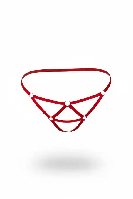 Kırmızı Tanga - Külot O Halkalı Bant Detaylı - APFT1206 - 1