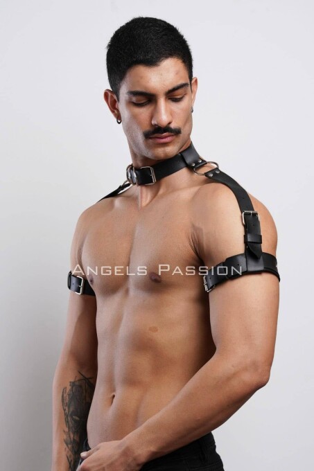 Kol - Boyun - ve Omuz Detaylı Şık Erkek Harness, Erkek Partywear - APFTM90 - 4