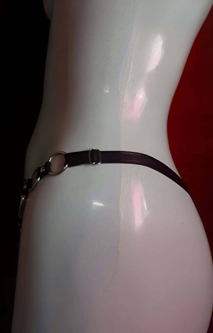 Lastik Tanga Harness - Seksi Harness Külot - Erotik Lastik Harness İç Çamaşırı - APFT572 - 6