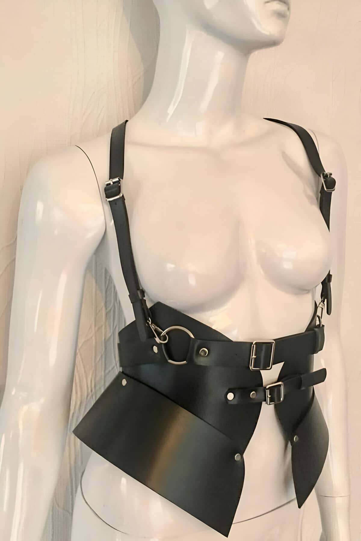 Adjustable Stylish Women Leather Belt With Shoulder Strap - APFT616