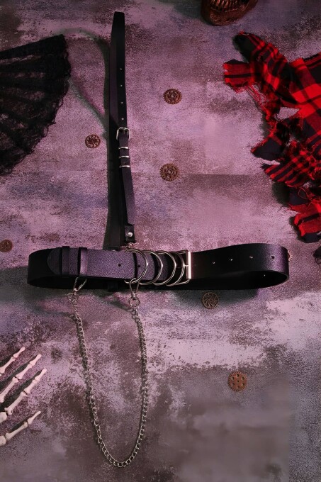 Omuzdan Tek Askılı Deri Harness - APFT939 - 4