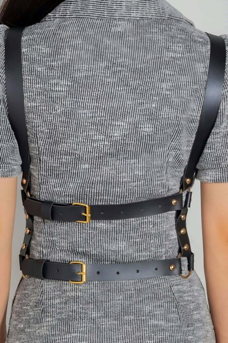 Seksi Deri Döğüs Harness - APFT1186 - 4