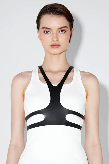 Seksi Deri Göğüs Harness - APFT1374 - 3