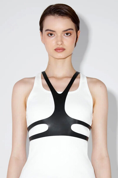 Seksi Deri Göğüs Harness - APFT1374 - 1