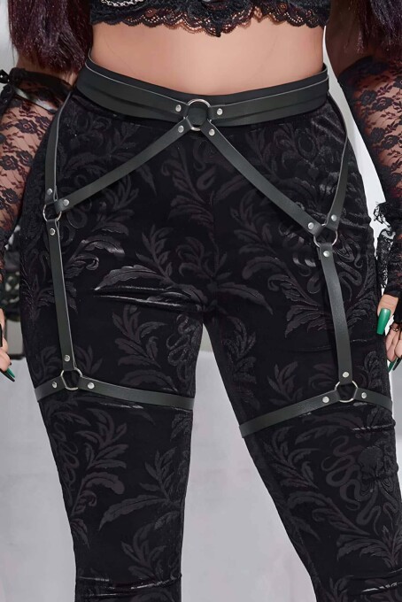 Seksi Deri Jartiyer Harness - APFT956 - 1