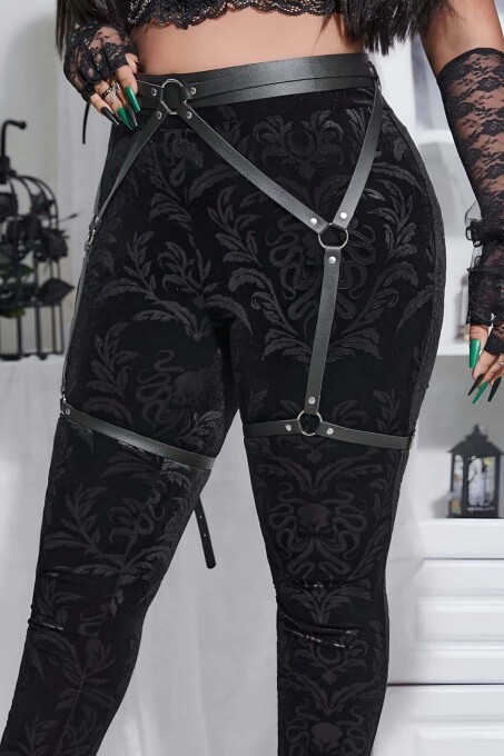 Seksi Deri Jartiyer Harness - APFT956 - 4