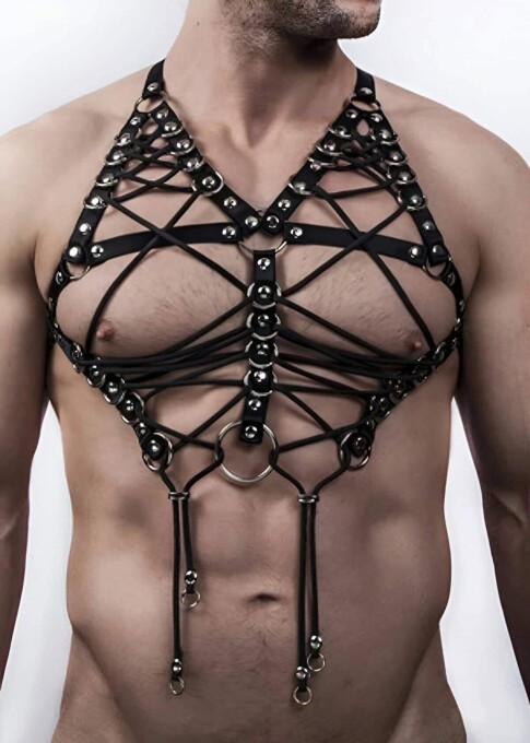 Seksi Erkek İç Giyim Lastik Harness - APFTM70 - 1