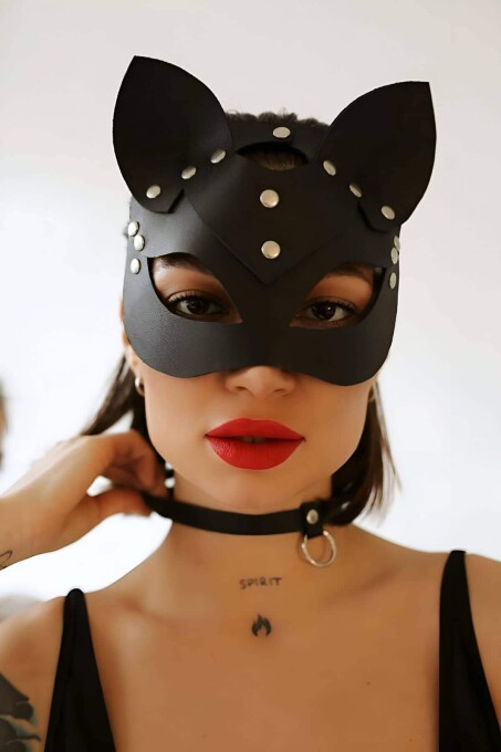 Seksi Maske ve Choker-tasma Takım - APFT784 - 2