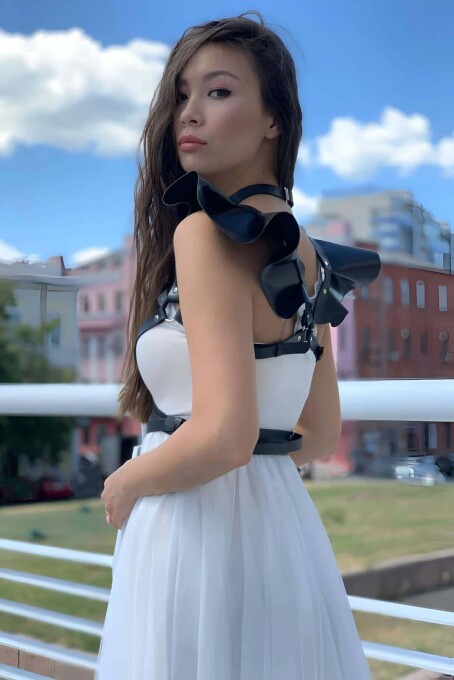 Şık Deri Seksi Göğüs Deri Harness - APFT996 - 7