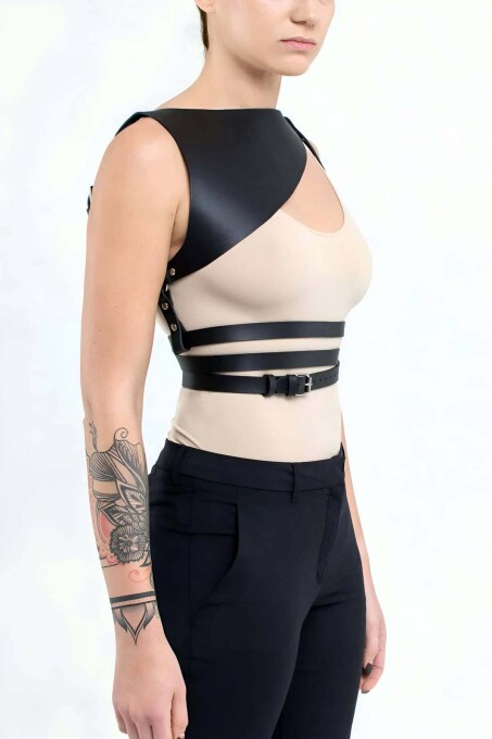 Sık Deri Seksi Göğüs Harness - APFT903 - 4