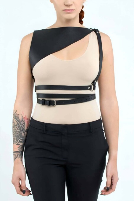 Sık Deri Seksi Göğüs Harness - APFT903 - 5