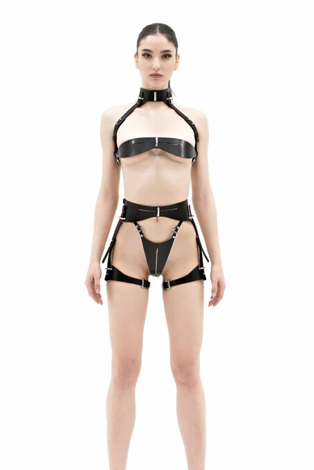 Şık Deri Seksi Harness Takım - APFT1373 - 1