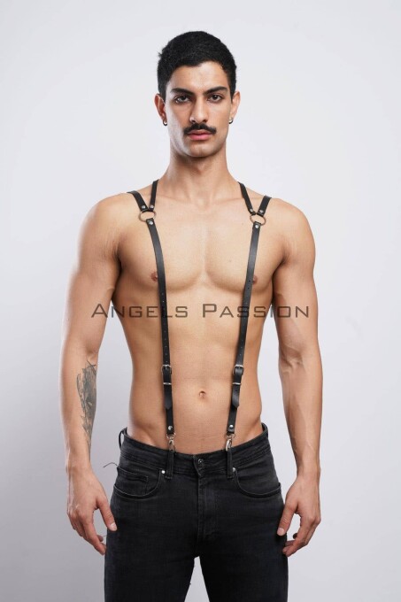 Sırt Baklava Detaylı Erkek Deri Pantolon Kemeri - APFTM10 - 2