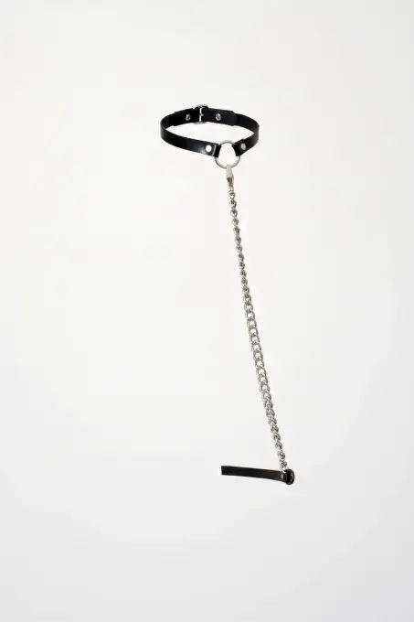 Siyah Choker Uzun Zincirli O Halka Detaylı - APFT323 - 1