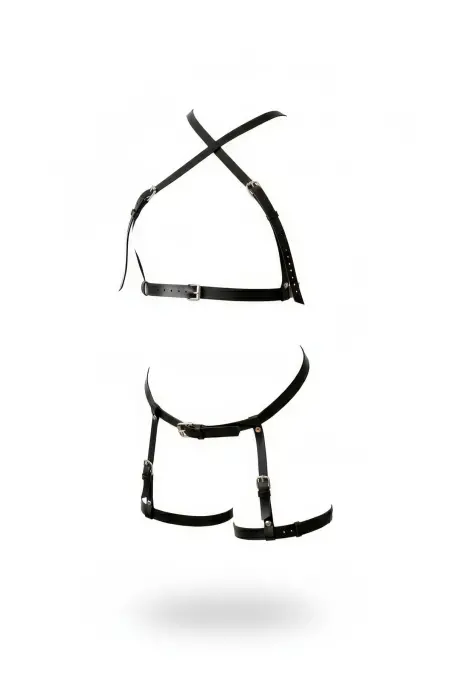 Siyah Harness Takım Çapraz Omuz Bacak Detaylı - APFT865 - 1