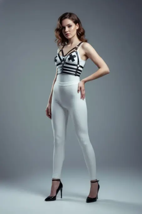 Siyah Kadın Kemer Çapraz Detaylı Çoklu Bant - APFT511 - 2