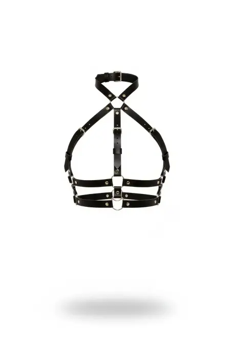 Siyah Kadın Kemer Çapraz Tokalı Vücut Aksesuarı - APFT218 - 1