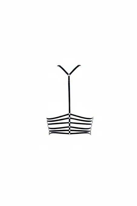 Siyah Kadın Kemer Çok Bantlı Korse Tipi Vücut Aksesuarı - APFT367 - 1