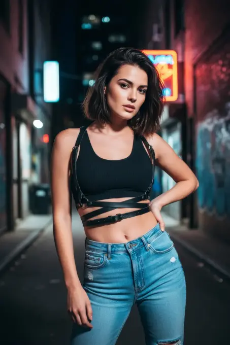 Siyah Kadın Kemer Çoklu Bant Detaylı Vücut Kemeri - APFT198 - 3