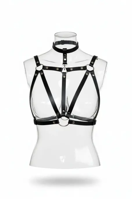 Siyah Kadın Kemer Deri Halka Detaylı Beden Aksesuarı - APFT747 - 1