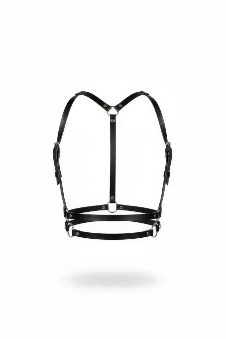 Siyah Kadın Kemer Deri O Halka Detaylı Vücut Aksesuarı - APFT210 - 1