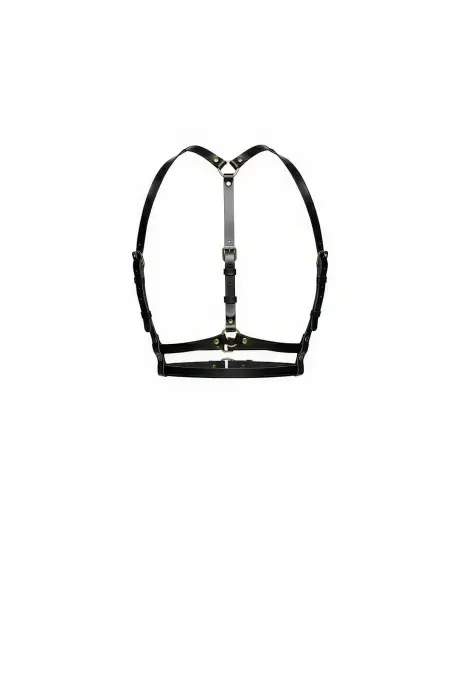 Siyah Kadın Kemer Deri Omuz Detaylı Vücut Kemer - APFT205 - 1