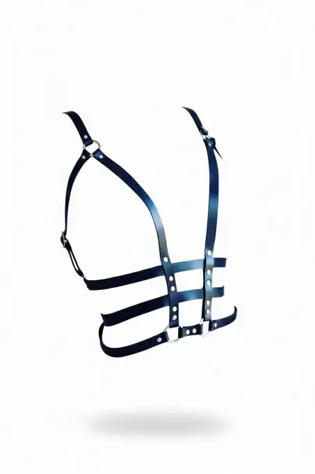 Siyah Kadın Kemer Deri Vücut Aksesuarı - APFT442 - 1