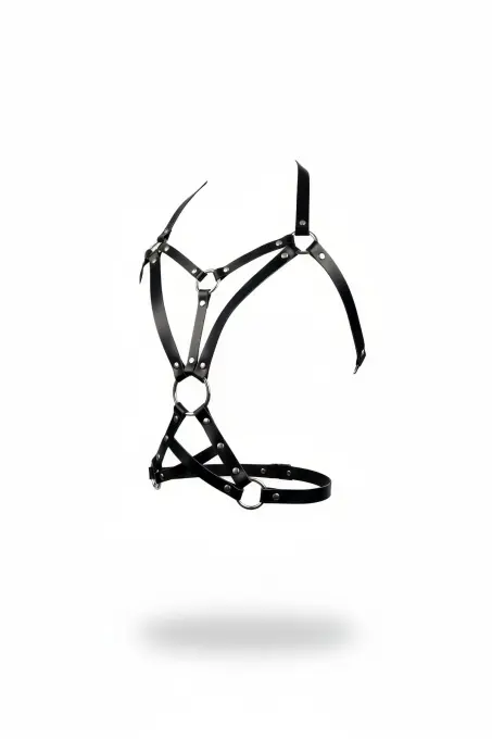 Siyah Kadın Kemer Deri Vücut Kemeri Çok Bantlı - APFT107 - 1