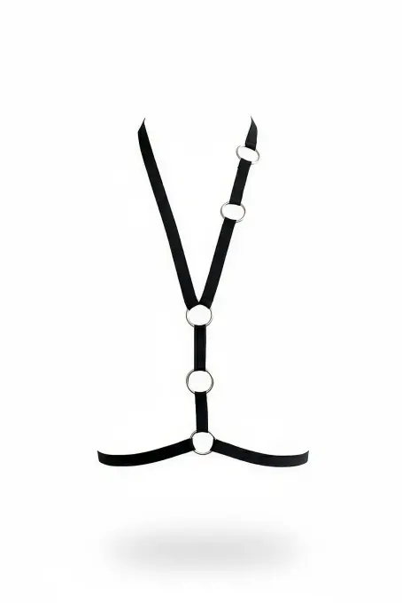 Siyah Kadın Kemer Halka Detaylı Vücut Aksesuarı - APFT101 - 1