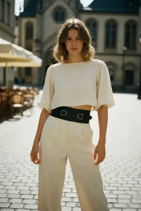 Siyah Kadın Kemer Kalın D Halka Tokalı Bel Aksesuarı - APFT875 - Angels Passion (1)