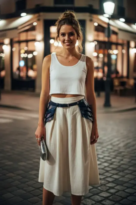 Siyah Kadın Kemer Katmanlı Yan Panelli Bel Aksesuarı - APFT1254 - 3